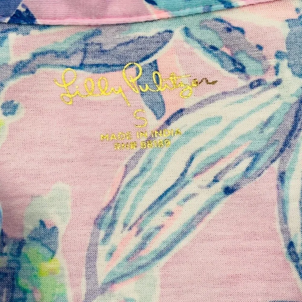 Lilly Pulitzer Winona Knit Floral Babydoll Tunic Top Size S - Picture 5 of 12